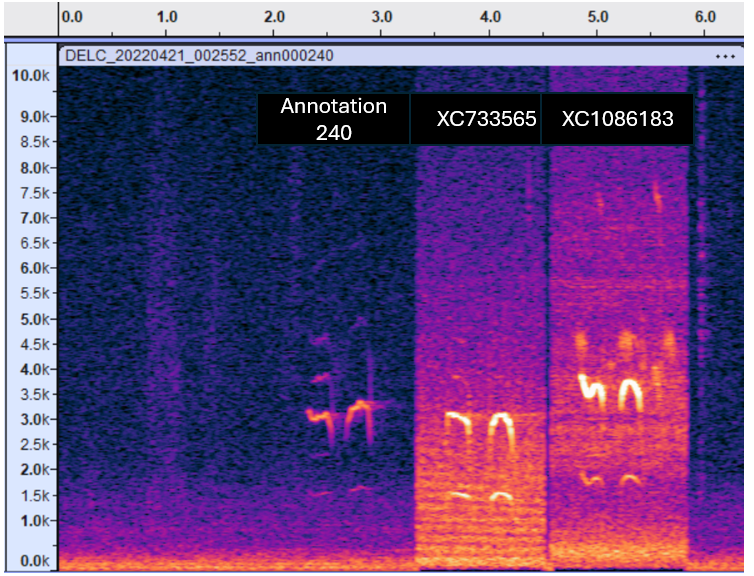 Reference comparison for Brown Quail TWO-SHORT